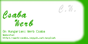 csaba werb business card